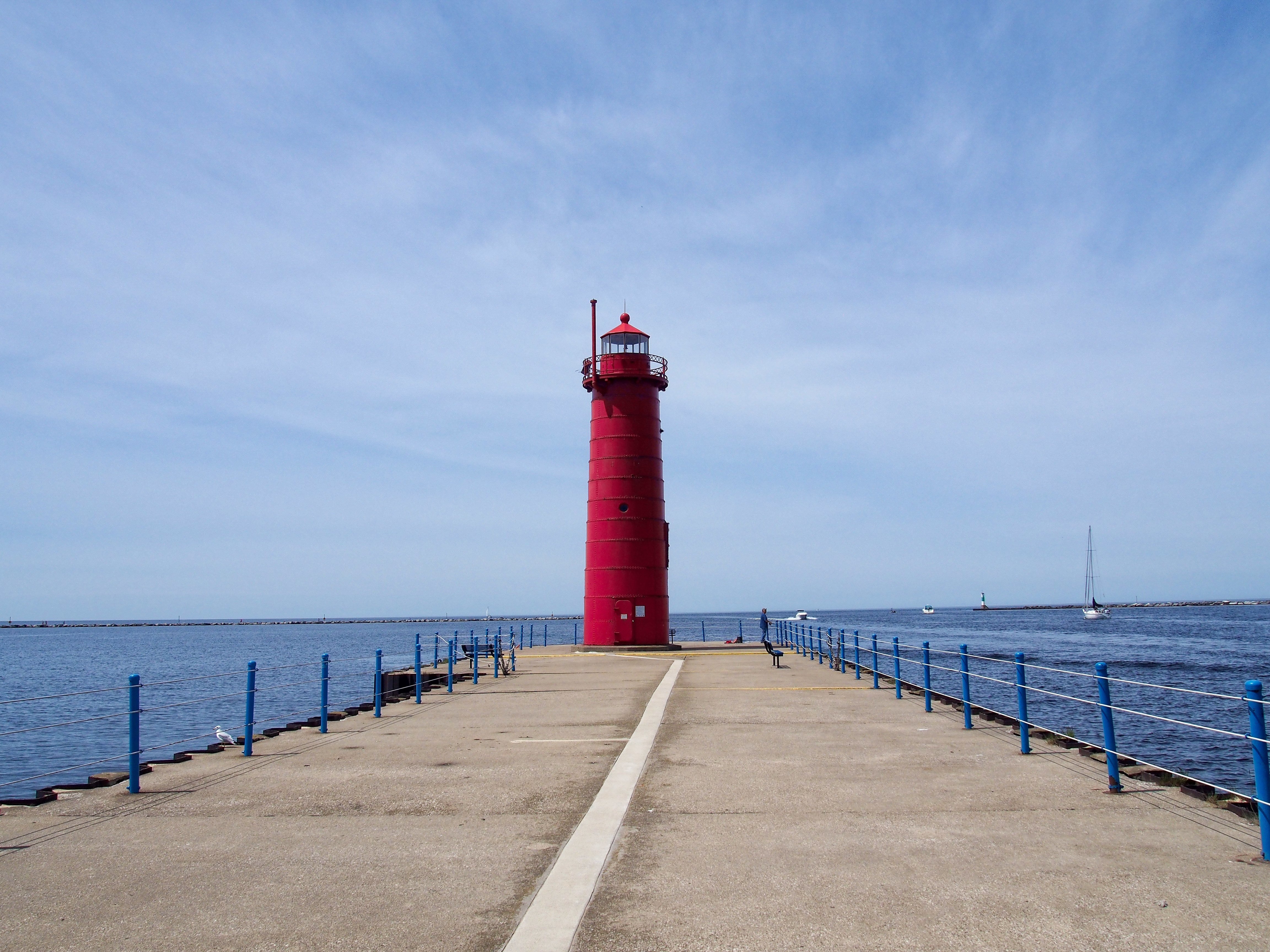 US Part Of Great Lakes Michigan Muskegon South Pierhead Lighthouse World Of Lighthouses