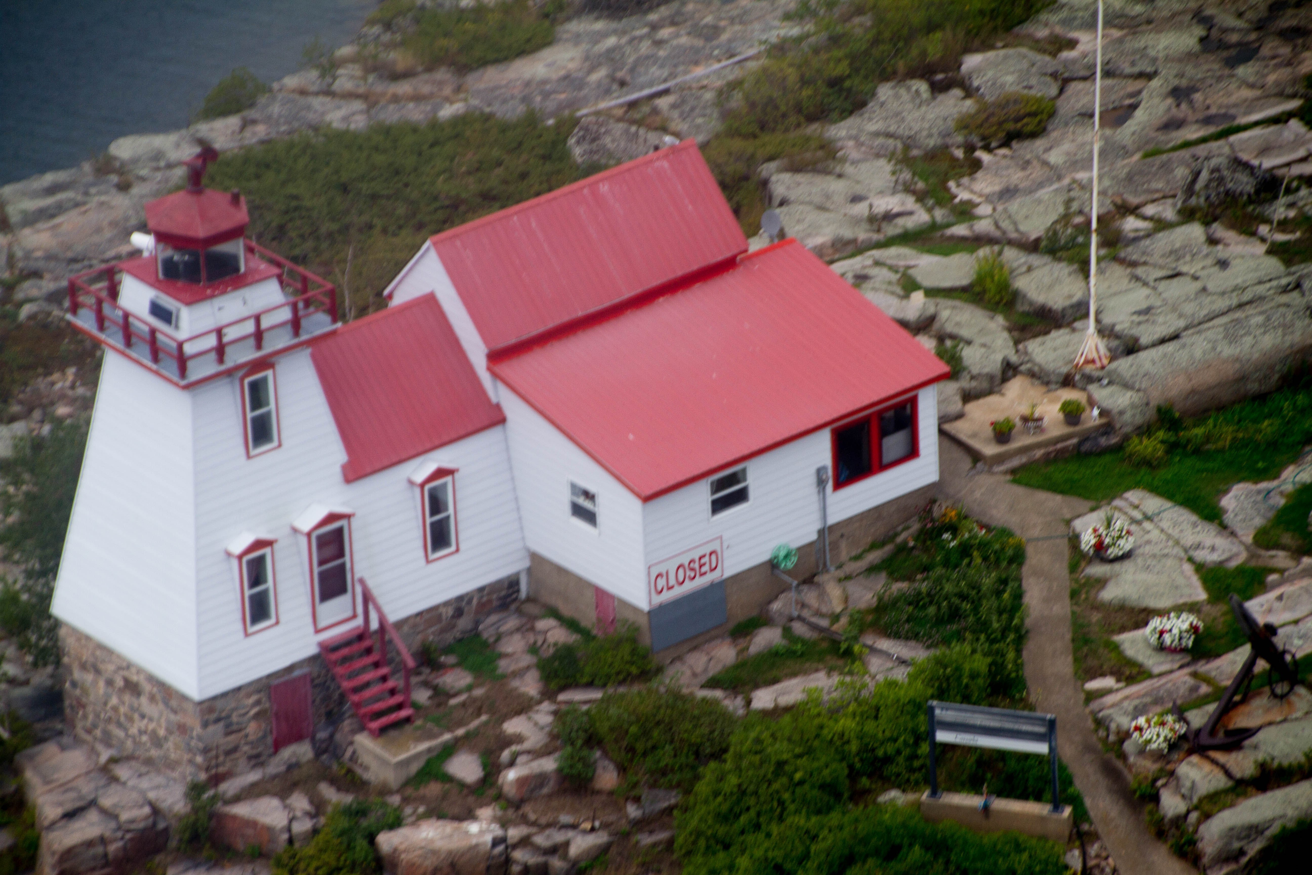 Canadian part of Great lakes Pointe au Baril Range Front lighthouse