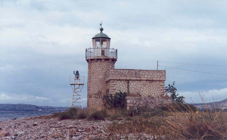 Susaki lighthouse
AKA Sousaki 
Source of the photo: [url=http://www.faroi.com/]Lighthouses of Greece[/url]

Keywords: Athens;Greece;Aegean sea