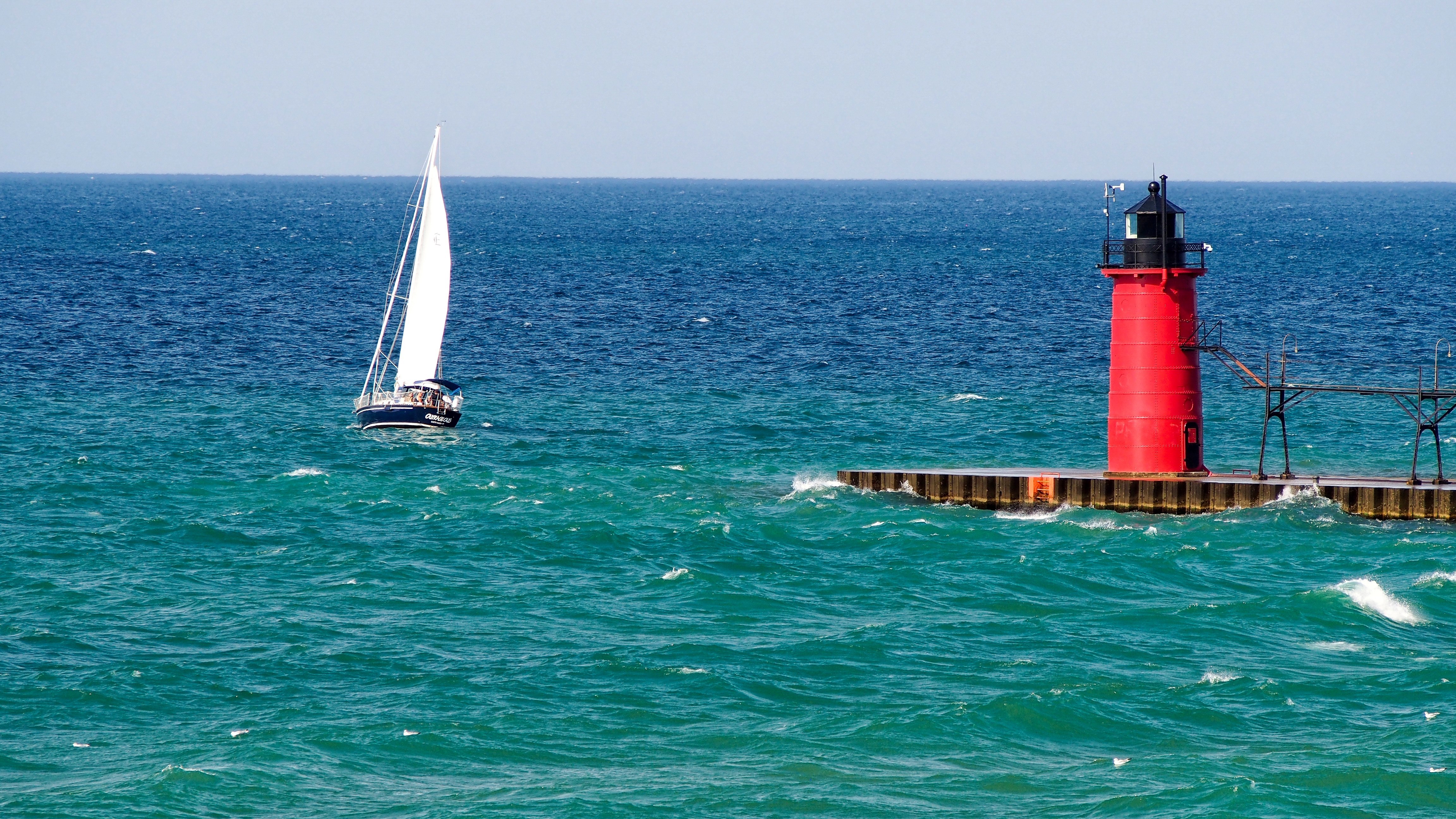 Us Part Of Great Lakes Michigan South Haven South Pierhead Lighthouse World Of Lighthouses