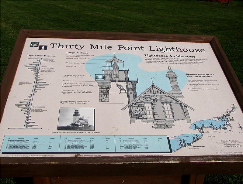 New York / Thirty Mile Point lighthouse - plate
Author of the photo: [url=https://www.flickr.com/photos/bobindrums/]Robert English[/url]
Keywords: New York;Lake Ontario;United States;Plate