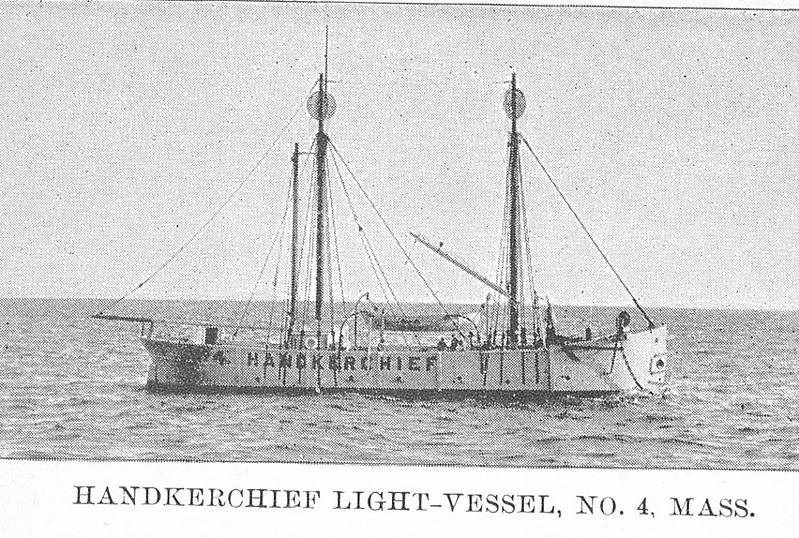 United States Lightvessel 4 (LV 4)
Photo from [url=http://www.uscg.mil/history/weblightships/LightshipIndex.asp]US Coast Guard site[/url]
"HANDKERCHIEF LIGHT-VESSEL, NO. 4, MASS."  Scanned from the 1901 Light List, Plate VIII.  Photographer unknown, no date listed (circa 1900).
Keywords: United States;Lightship;Historic;Massachusetts