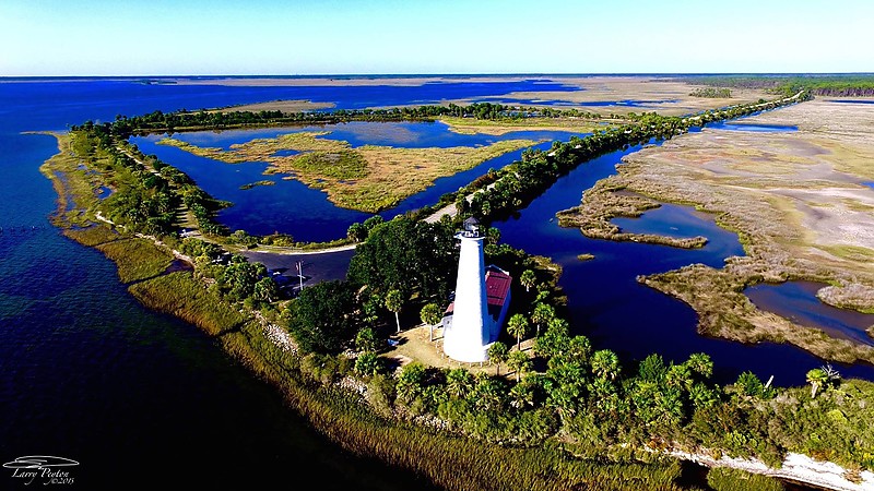 Florida / St. Marks lighthouse and Rear Range - aerial
Author of the photo: [url=https://www.facebook.com/nokaoidroneguys/]No Ka 'Oi Drone Guys[/url]
Keywords: Florida;Gulf of Mexico;United States;Apalachee Bay;Aerial