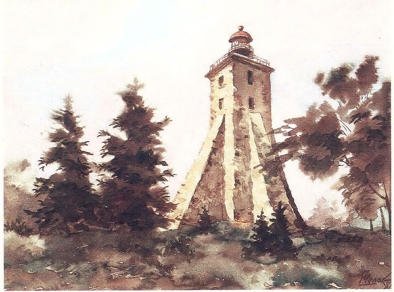 Estonia / Hiiumaa / Kopu Lighthouse
From set of postcards "Lighthouses of USSR"
Keywords: Art