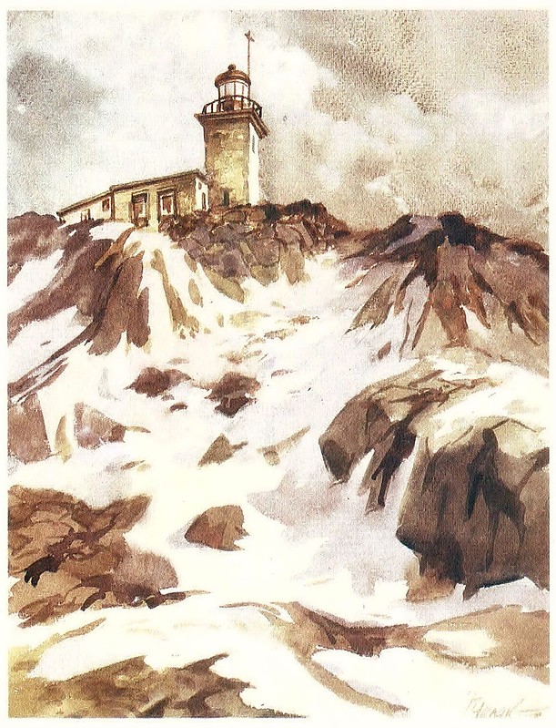 Russia / Kola bay / Set'-Navolok lighthouse
From set of postcards "Lighthouses of USSR"
Keywords: Artwork