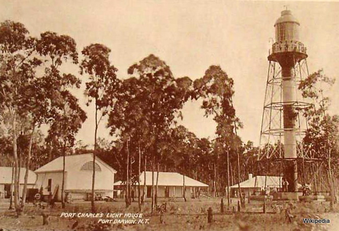 Timor Sea / Northernmost end Cox Peninsula-13 miles N-W port Darwin / Point Charles Light
Picture around 1910
Keywords: Cox Peninsula;Darwin;Timor sea;Northern Territory;Australia;Historic