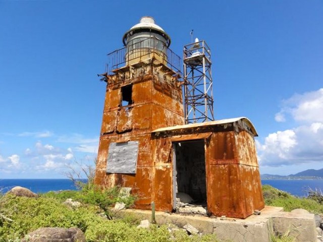 Buck Island / Old Lighthouse & New Skeletal Lighttower
The Old lighthouse was built when the islands were the Dansk - Vestindiske Öer.
Position 3 miles South off St. Thomas
Keywords: United States;Caribbean sea;Saint Thomas