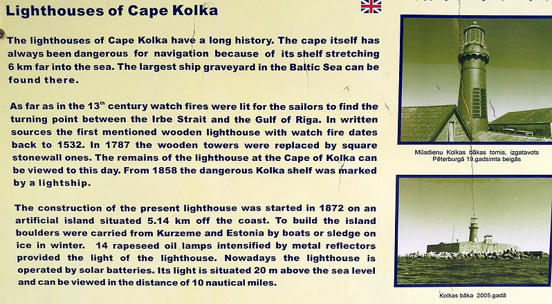Kolka lighthouse / Information board
Keywords: Latvia;Gulf of Riga;Kolka;Offshore;Plate