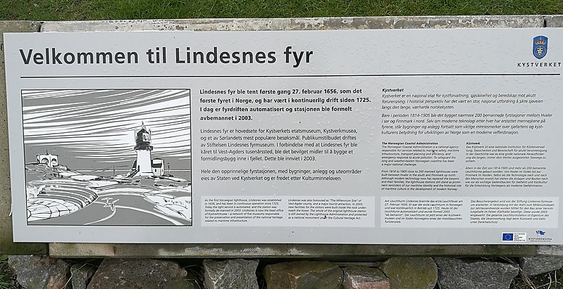 Lindesnes Lighthouse / Information board
Keywords: Vest-Agder;Norway;North Sea;Plate