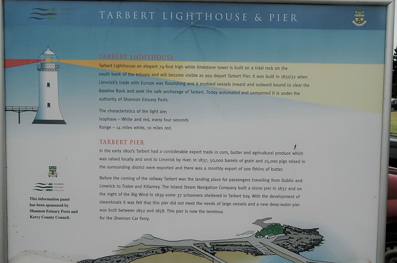 West Coast / Tarbert Island Lighthouse - Information board
Keywords: Ireland;Shannon Estuary;Tarbert;Plate